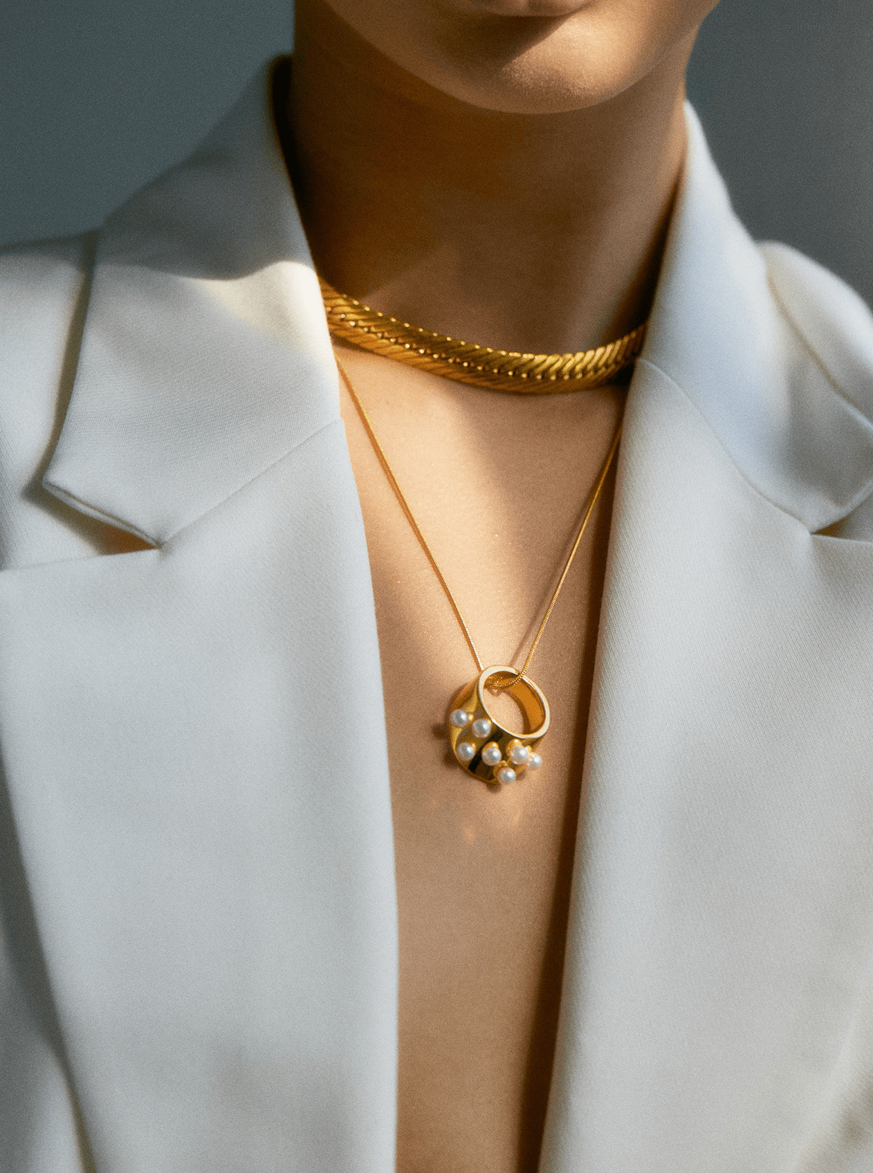 Archer Pearl Convertible Pendant/Ring - MISHO - Necklace