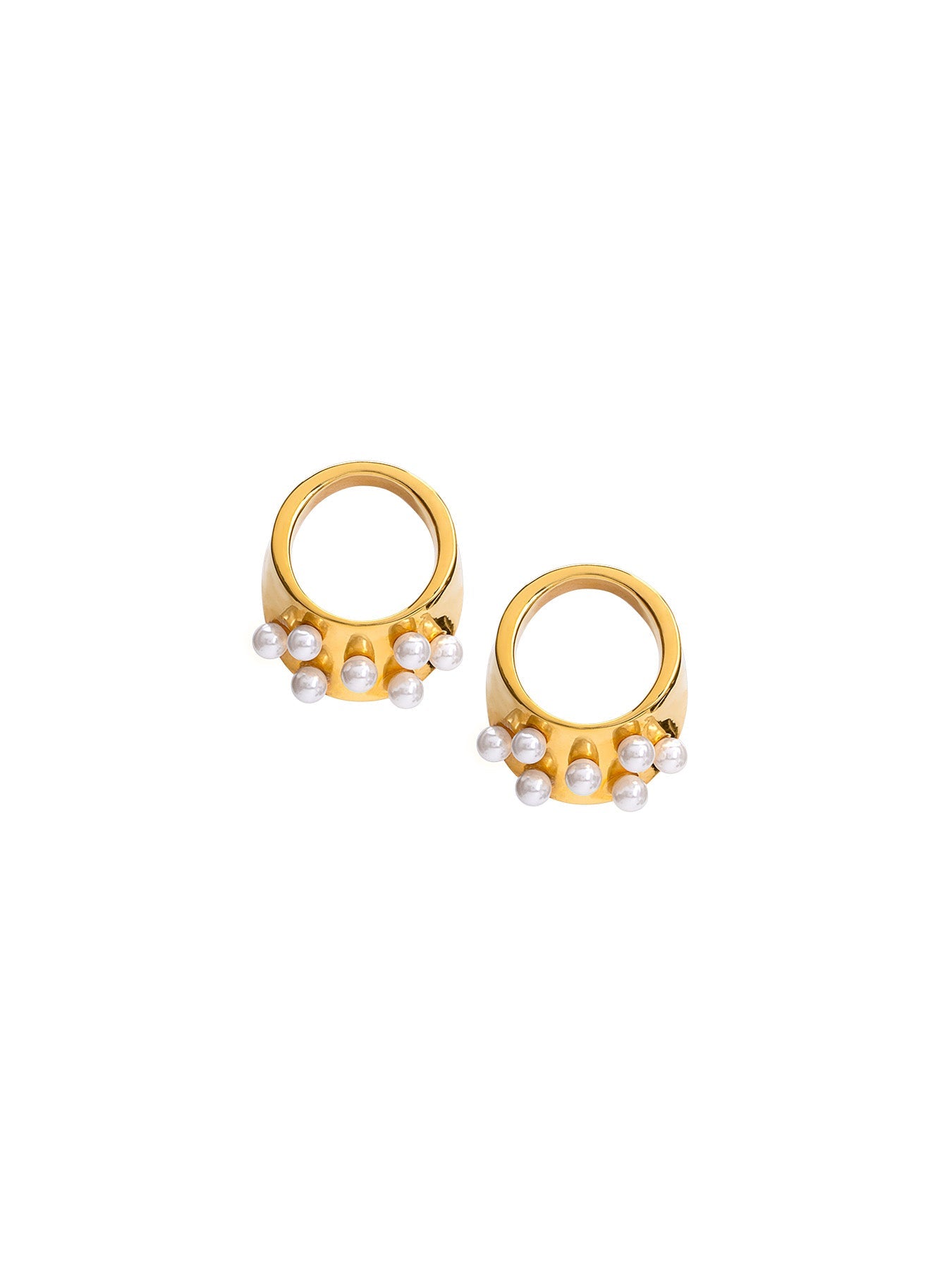 Archer Pearl Hoops - MISHO - Earrings