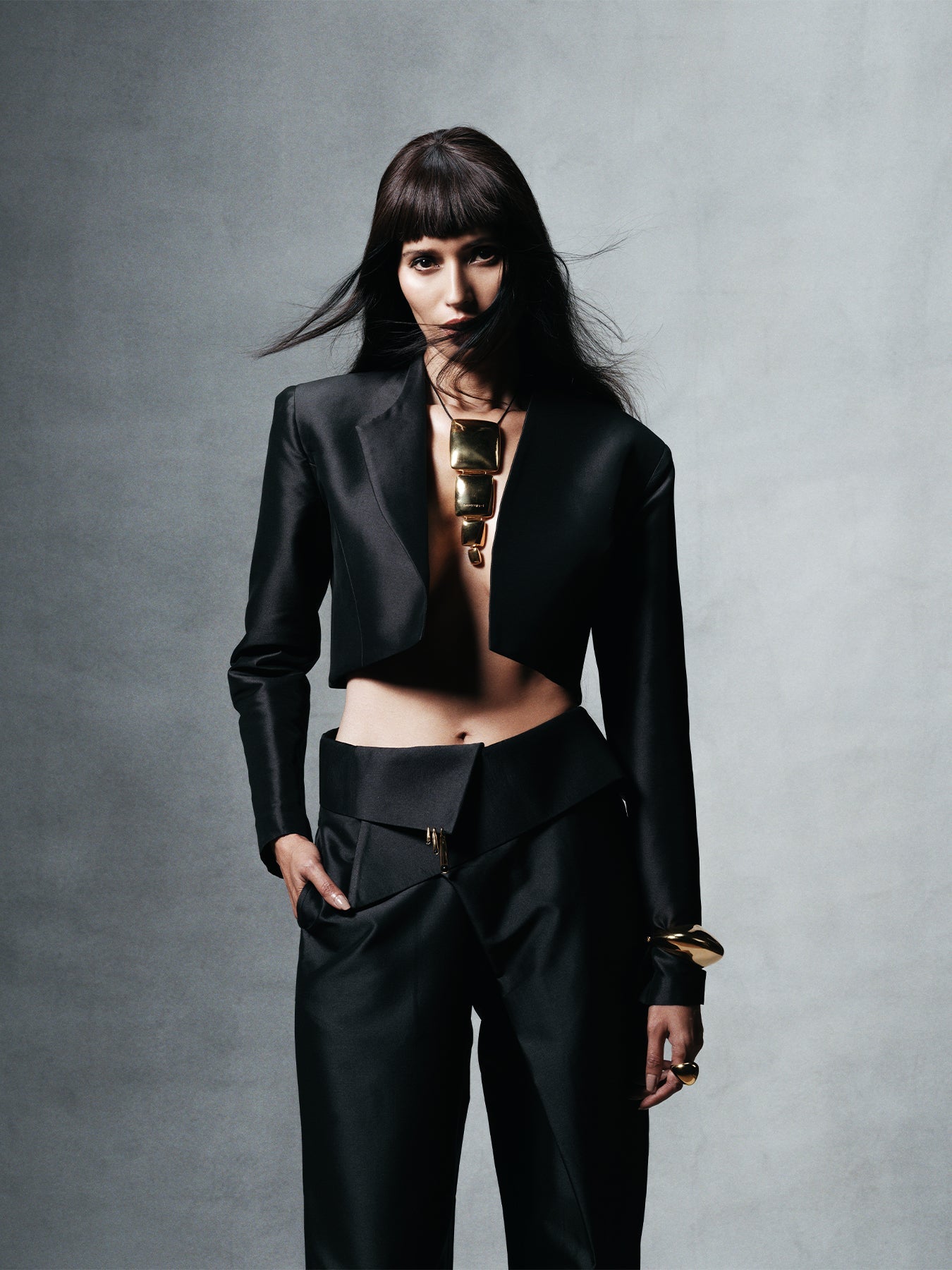 Asymmetric Crop Blazer - MISHO -