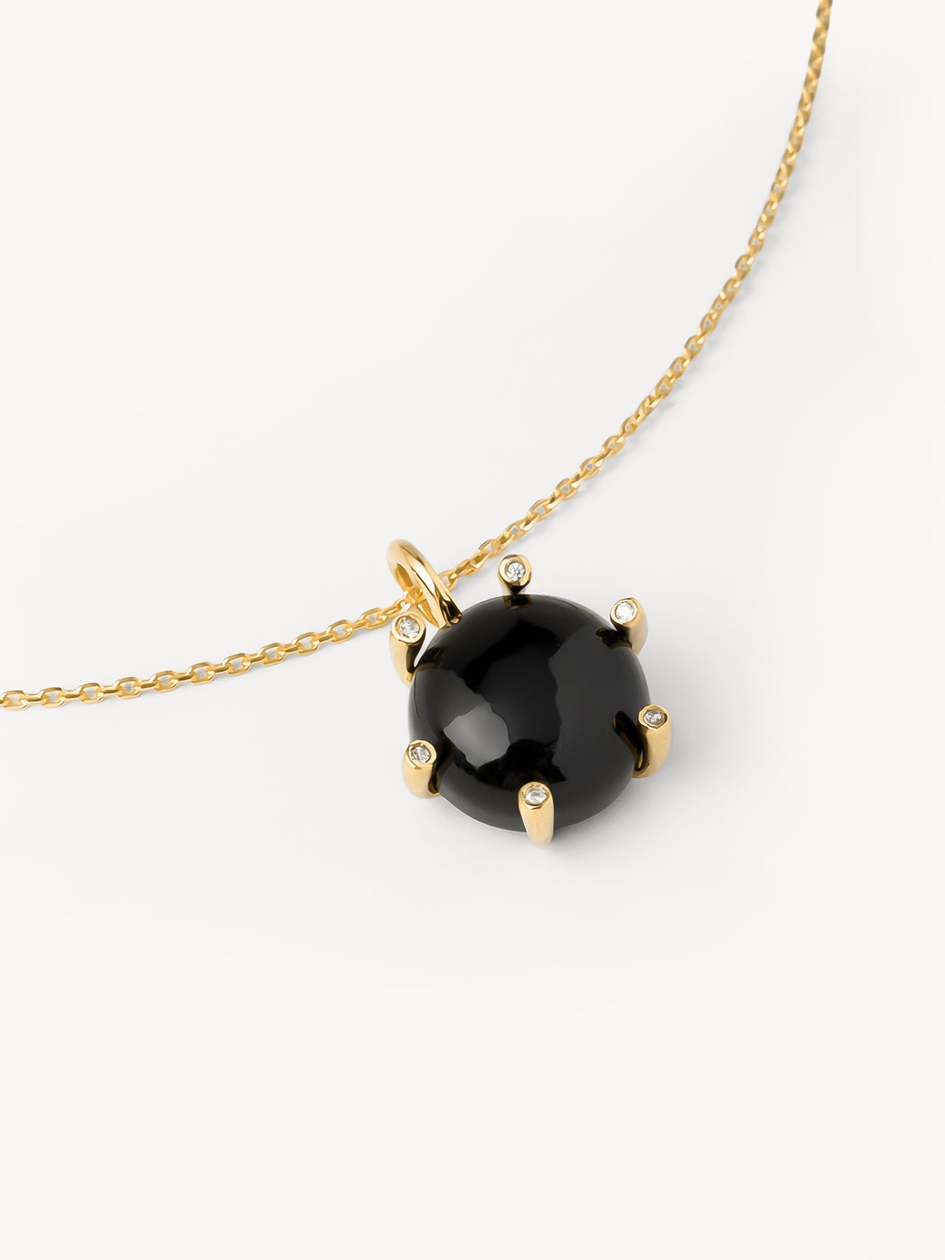 Crescent Onyx Pendant - MISHO - Necklaces