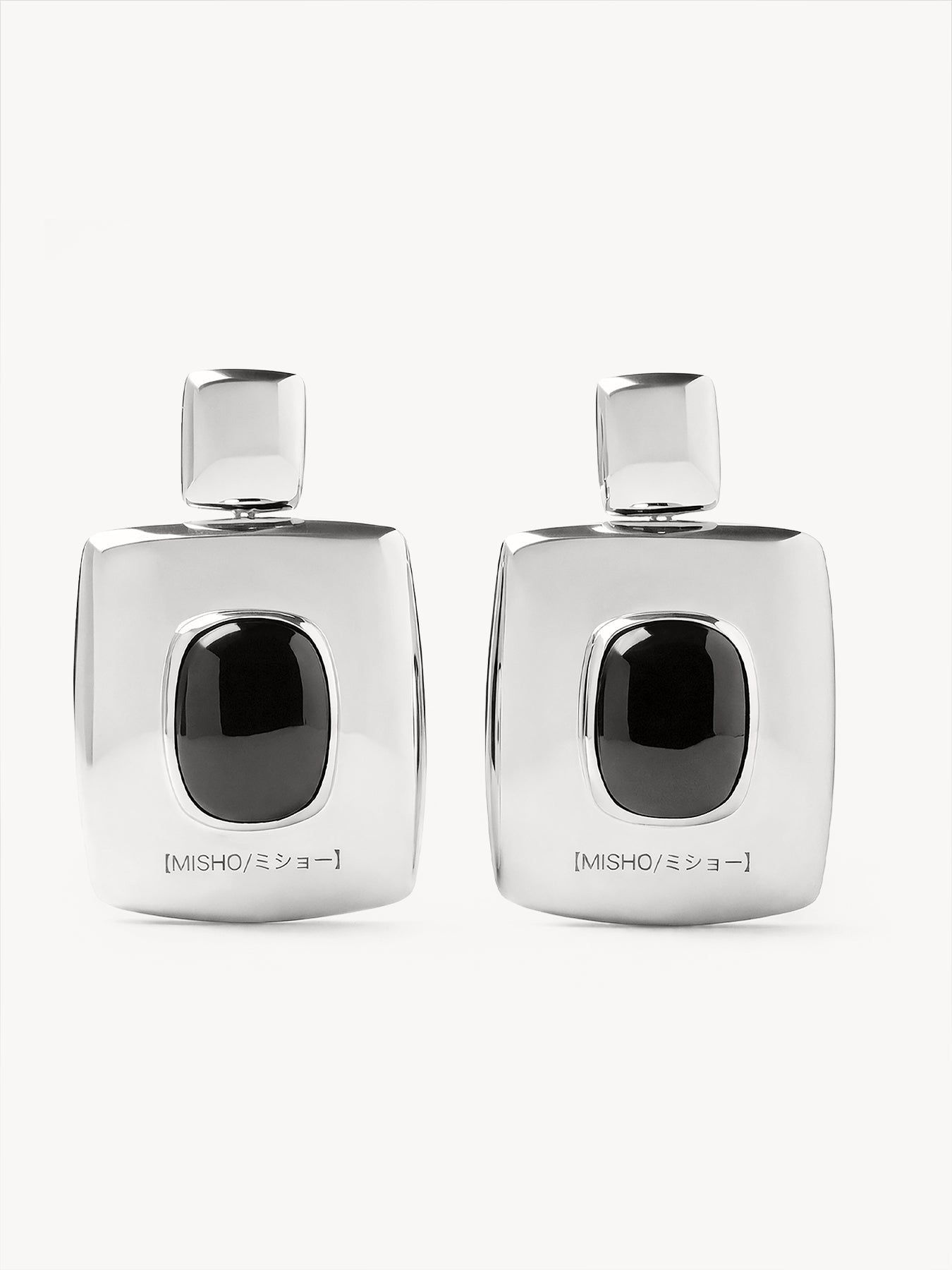 Double Pillow Onyx Earrings - MISHO - Earrings