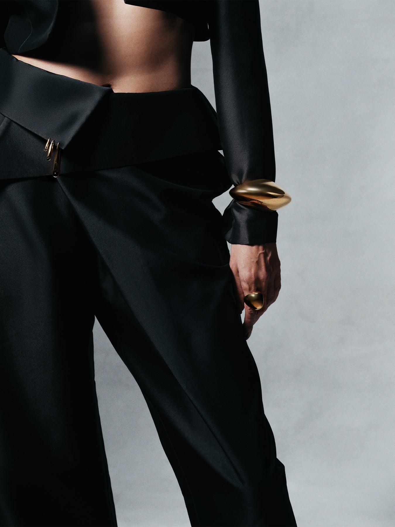 Fold - over Silk Trousers - MISHO -