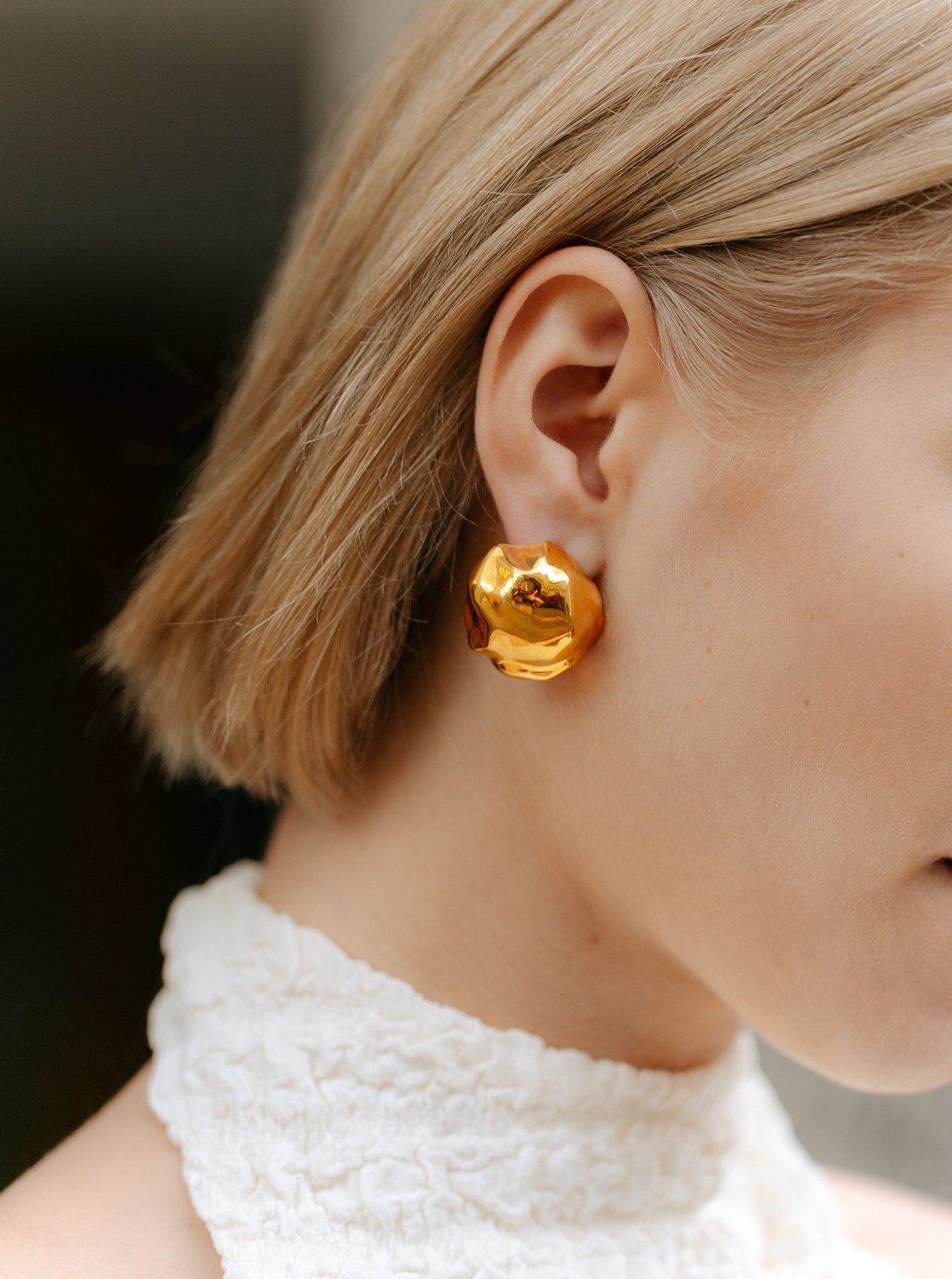 Large Gemela Studs - MISHO - Earrings