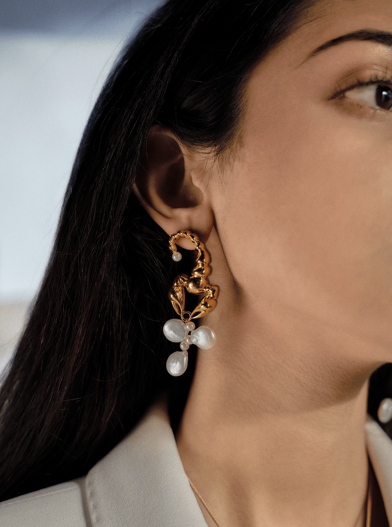 Scorpius Pearl Earrings - MISHO - Earrings
