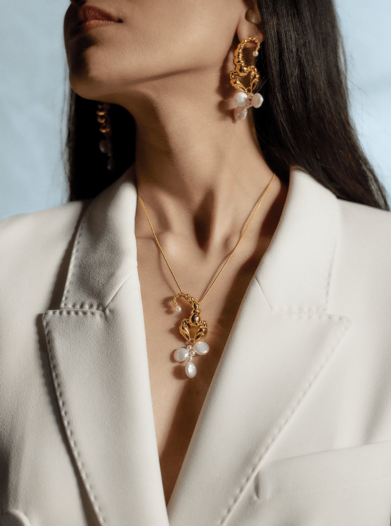 Scorpius Pearl Pendant - MISHO - Necklace