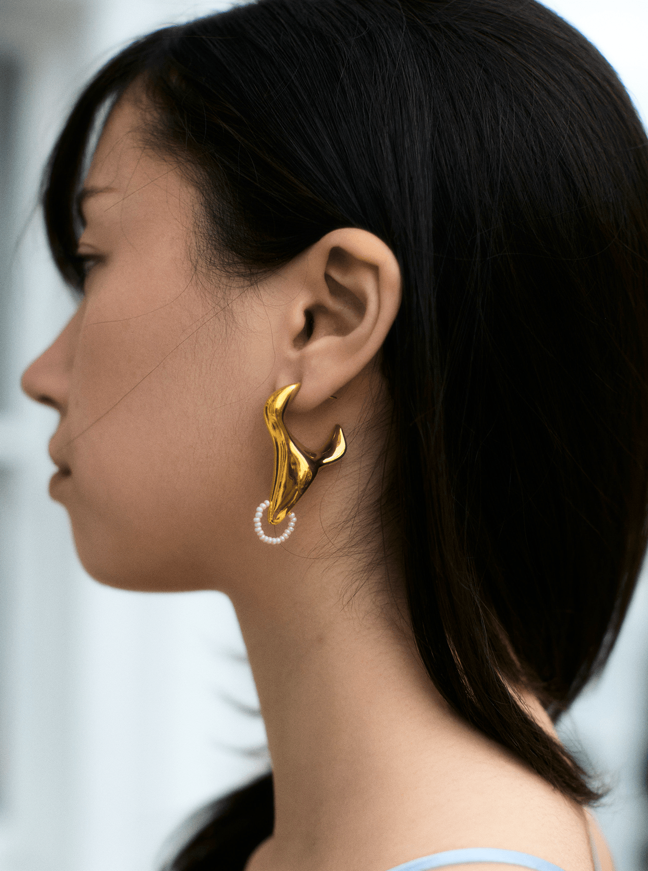 Toro Pearl Hoops - MISHO - Earrings