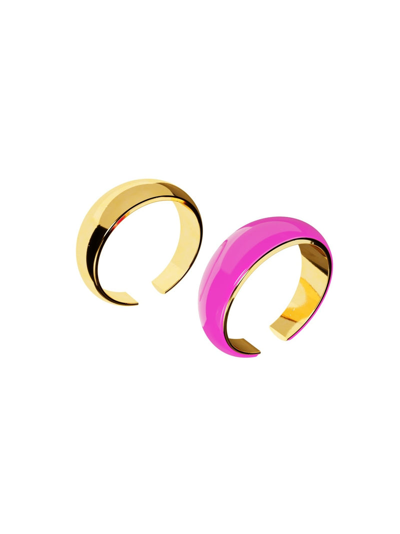 Juicy Snug Earcuff (Set of 2 enamelled & gold cuffs) - MISHO - Earrings