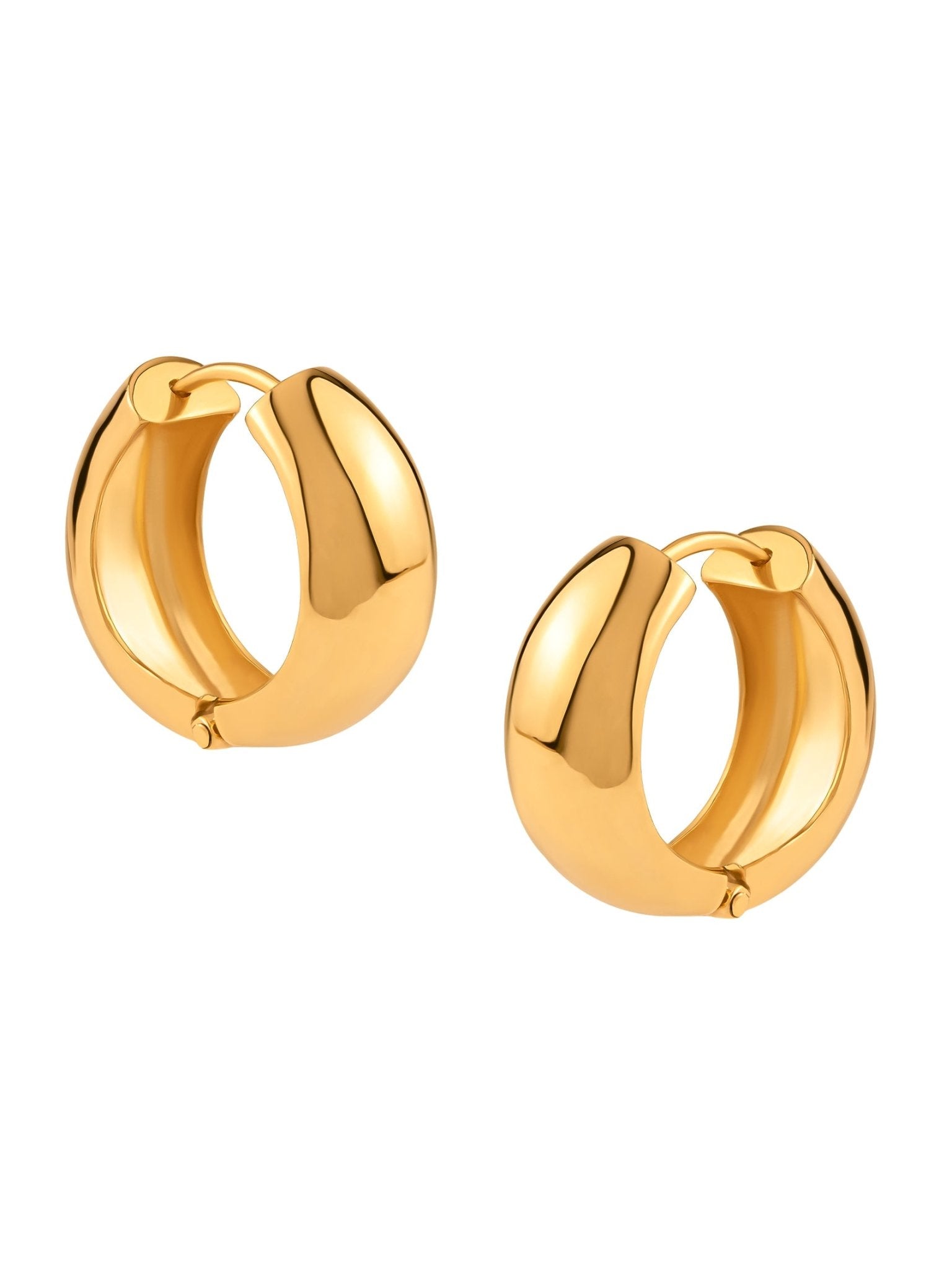 Huggie Hoop Real Gold Mini Hoops 8mm Mini Huggie Hoop Earring
