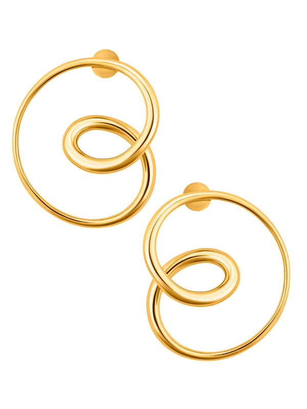 Swirly Medium Mismatched Hoops - MISHO - Earrings