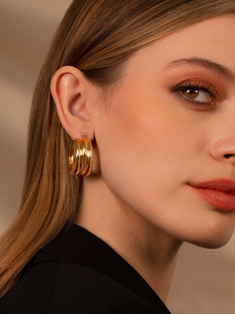 Ananya Panday - Large Huggy Hoops - MISHO - Earrings