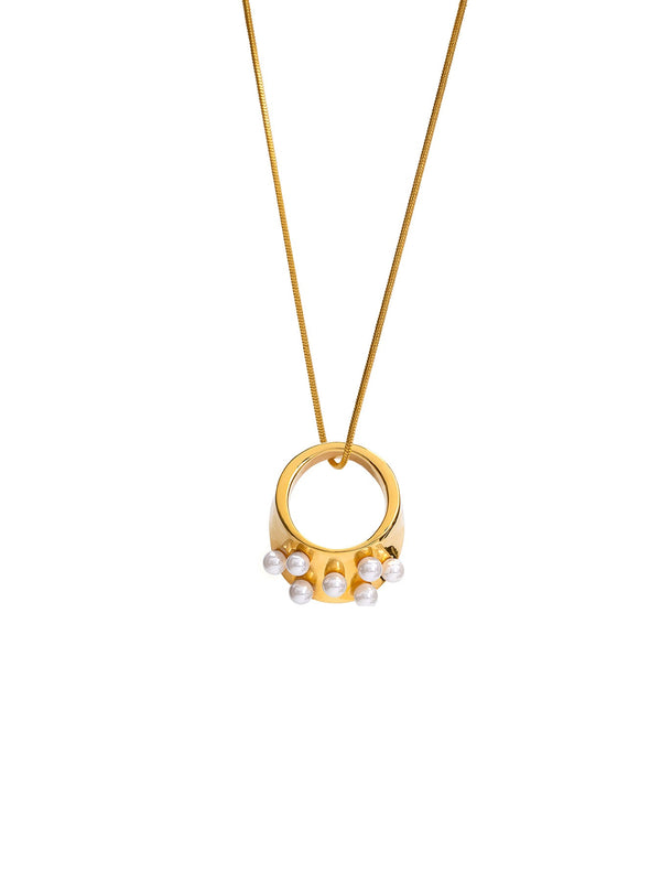 Archer Pearl Convertible Pendant/Ring - MISHO - Necklace