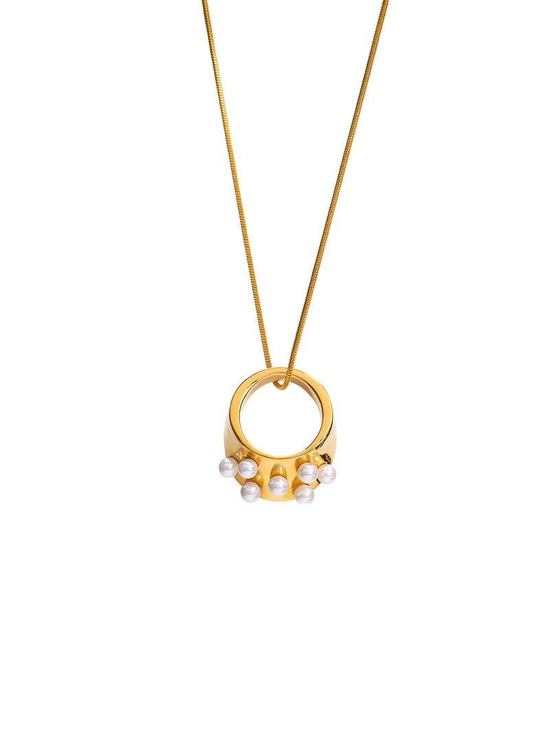 Archer Pearl Convertible Pendant/Ring - MISHO - Necklace