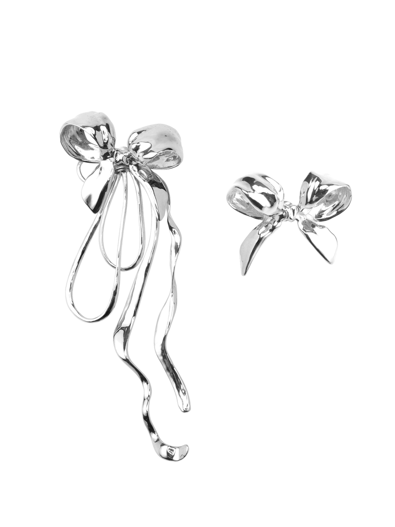 Asymmetric Bow Earrings - MISHO - Earrings