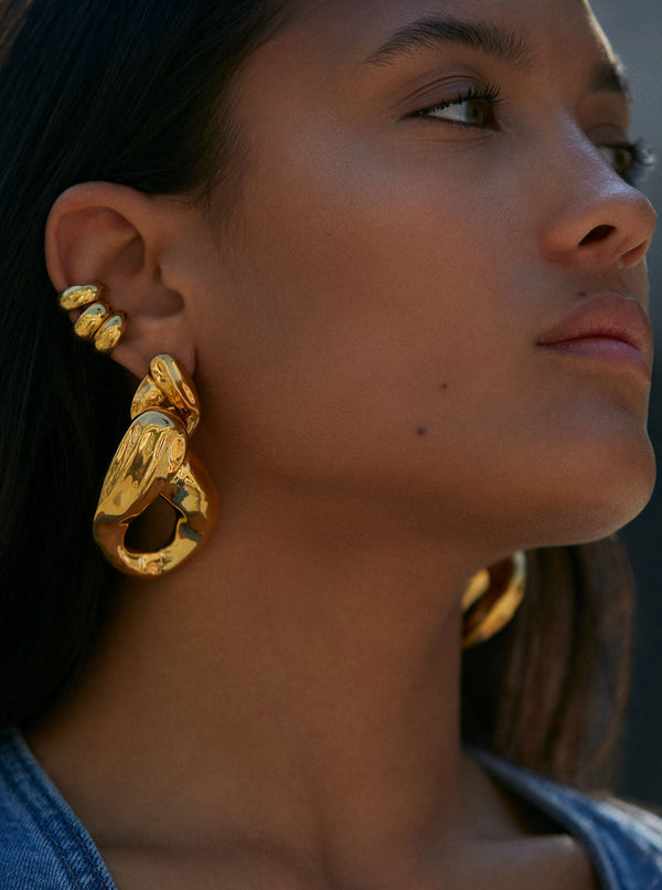 Beyoncé - Textured Link Earrings - MISHO - CELEBRITY