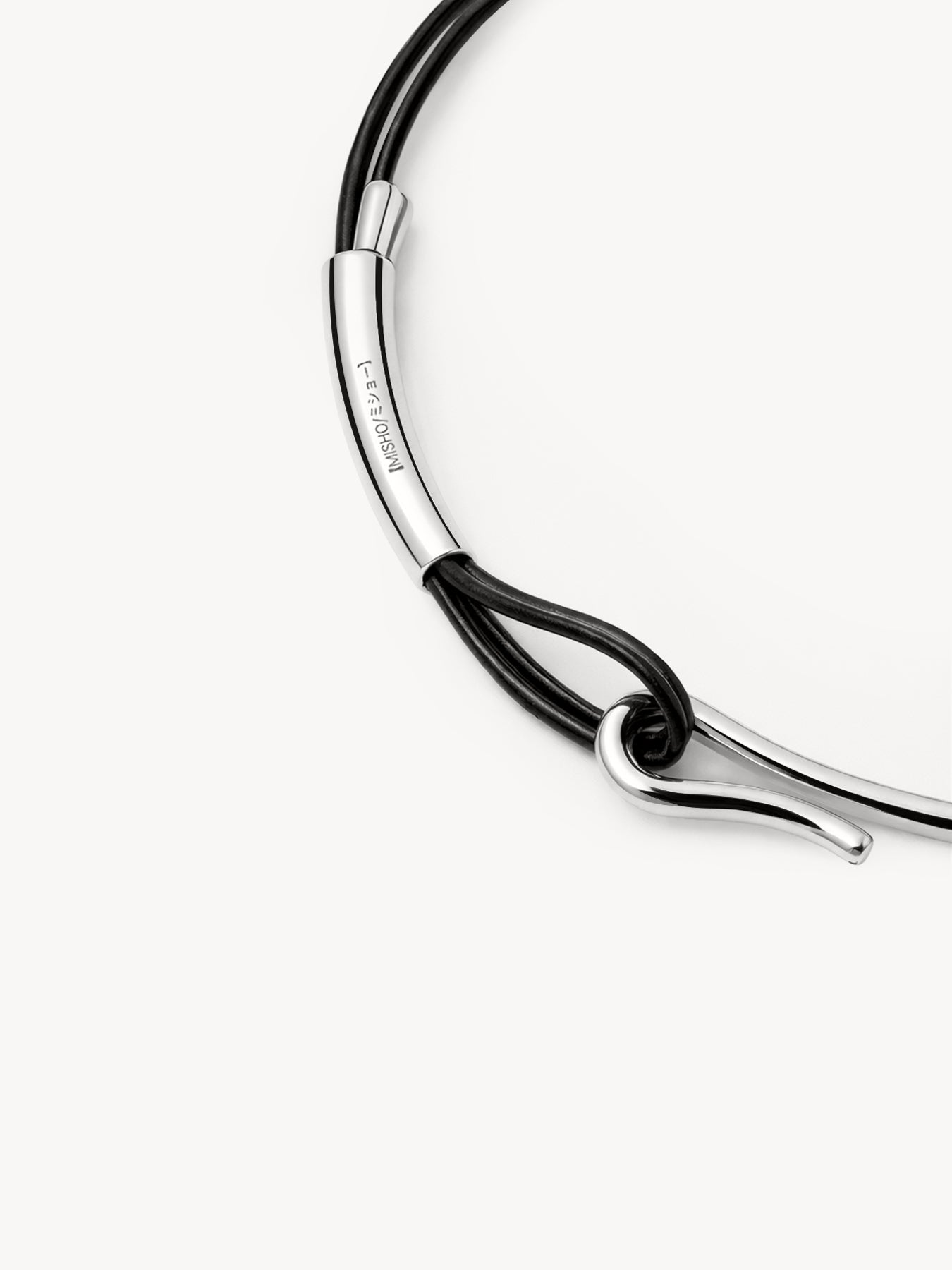 Crescent Cord Choker in Silver - MISHO - Necklaces