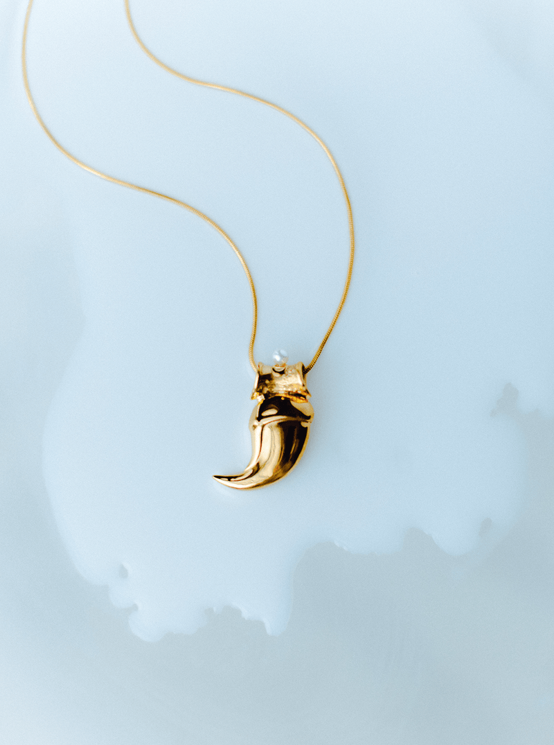 Lion's Claw Pearl Pendant - MISHO - Necklace