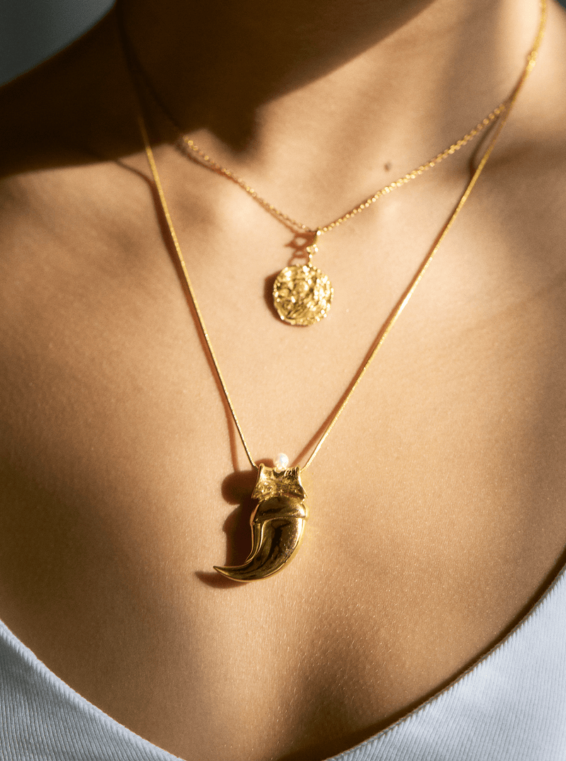 Lion's Claw Pearl Pendant - MISHO - Necklace
