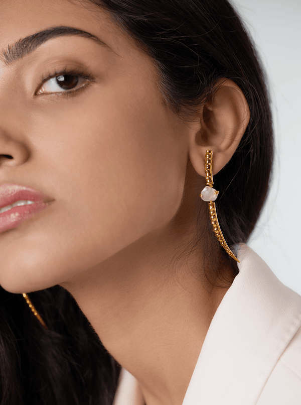 Samurai Pearl Earrings - MISHO - Earrings