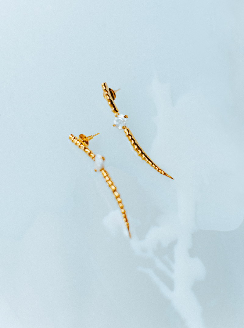 Samurai Pearl Earrings - MISHO - Earrings