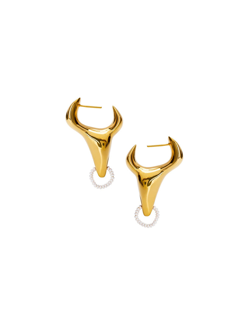 Toro Pearl Hoops - MISHO - Earrings