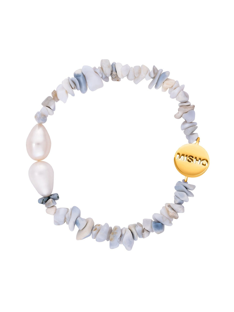 Blue Opal and Pearl Bracelet - MISHO - bracelet