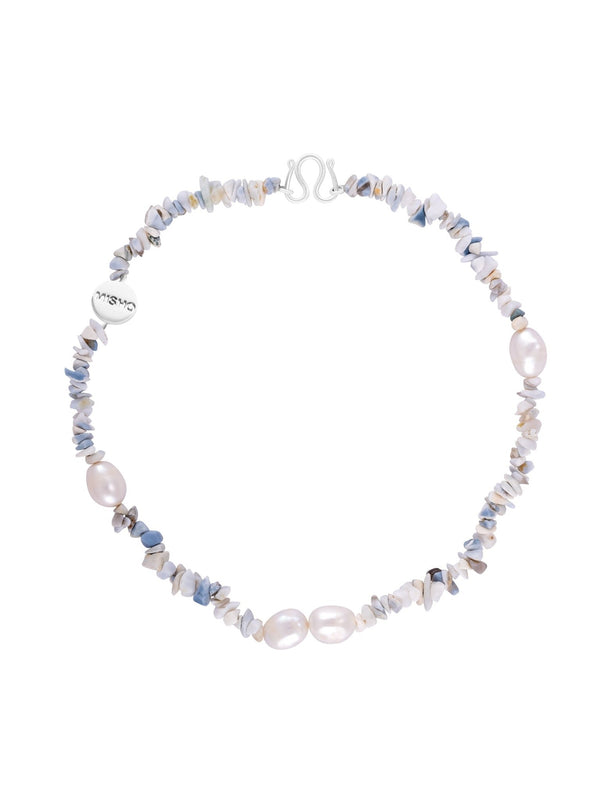 Blue Opal and Pearl Necklace - MISHO - Necklace