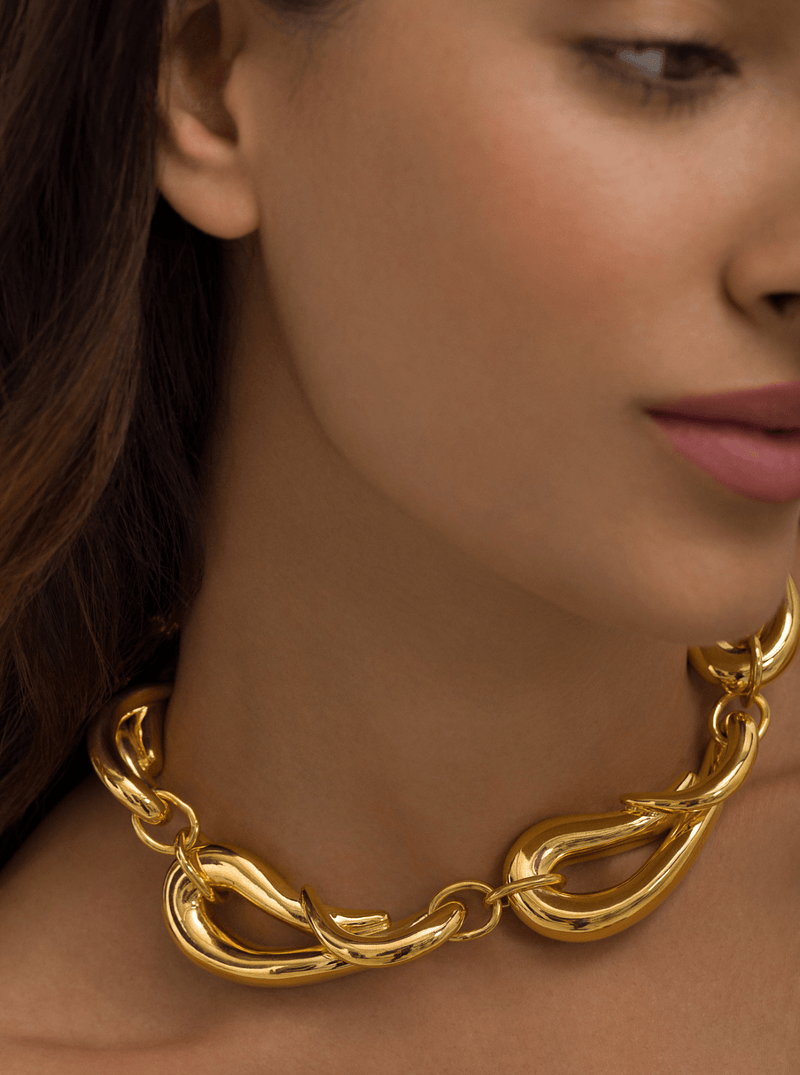 Chunky Twist Link Choker - MISHO - Necklace