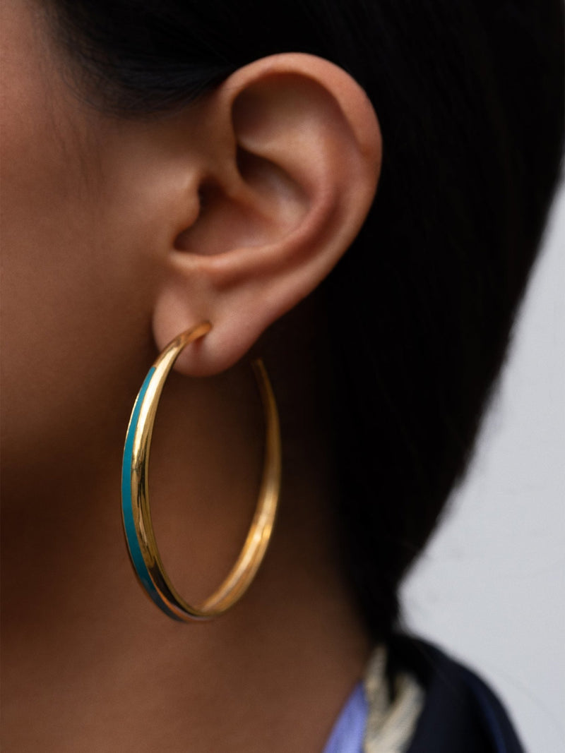 Classic Saturn Hoops - MISHO - Earrings