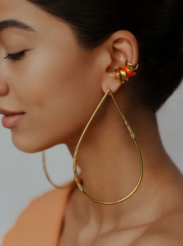 Drop hoops - MISHO - Earrings