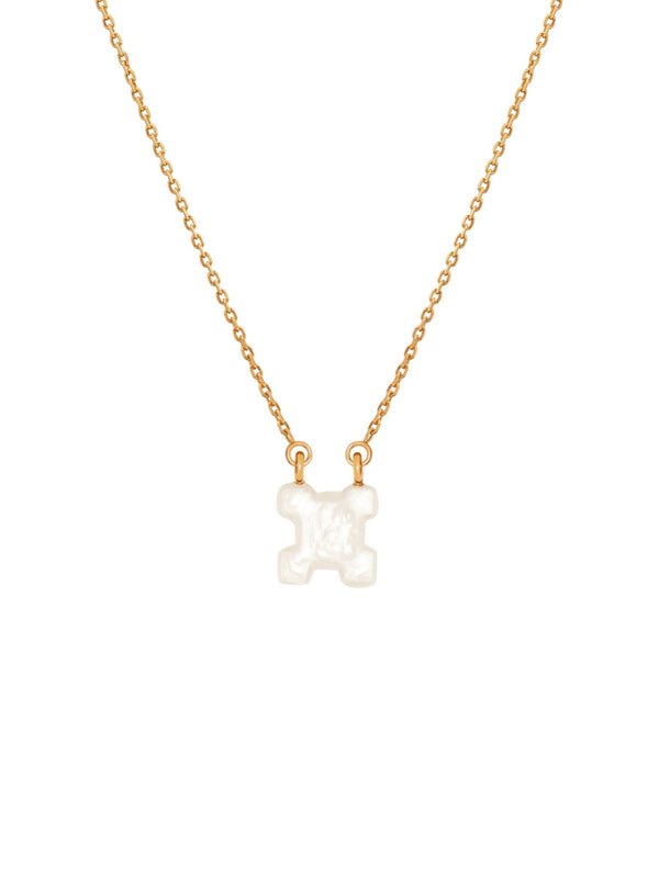 Textured Initial Necklace - MISHO - Mens