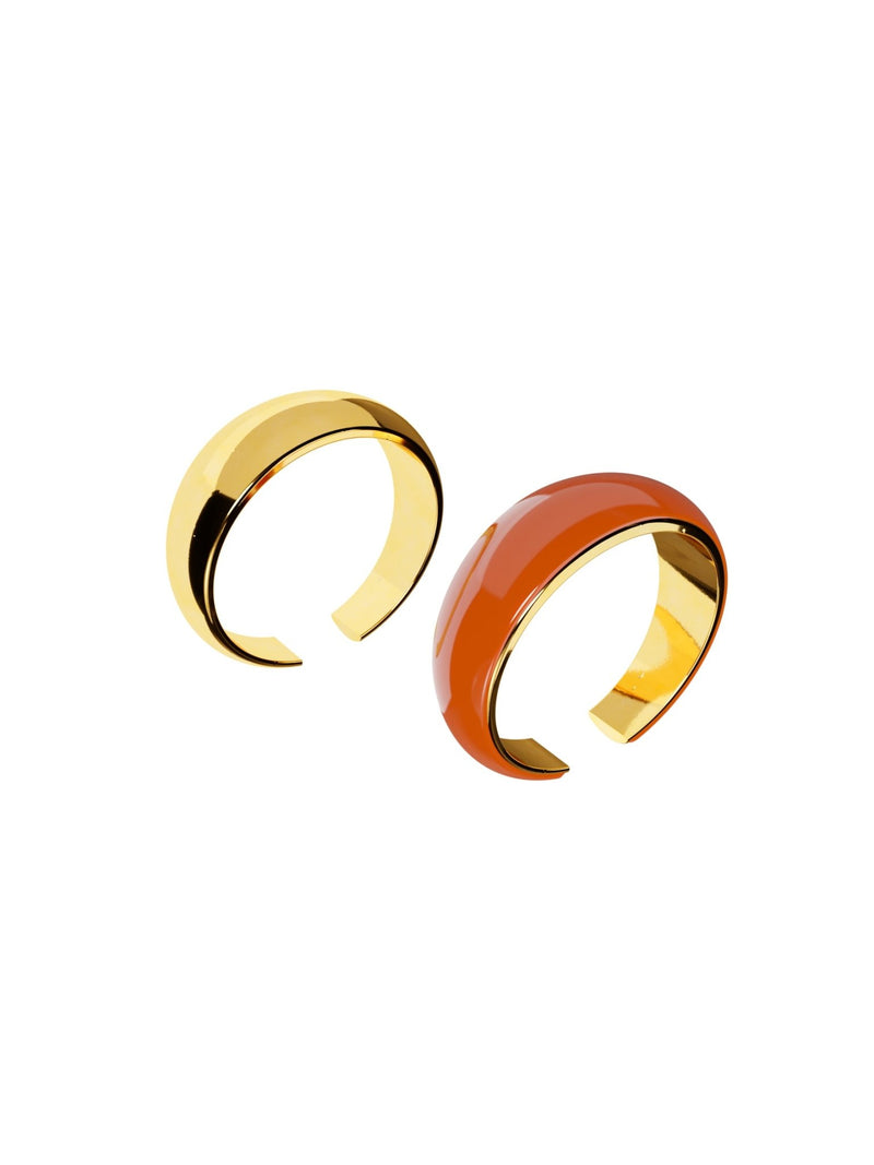 Juicy Snug Earcuff (Set of 2 enamelled & gold cuffs) - MISHO - Earrings