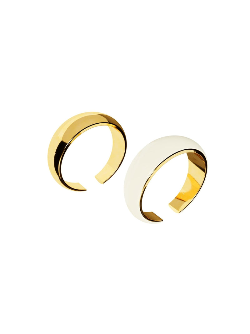 Juicy Snug Earcuff (Set of 2 enamelled & gold cuffs) - MISHO - Earrings