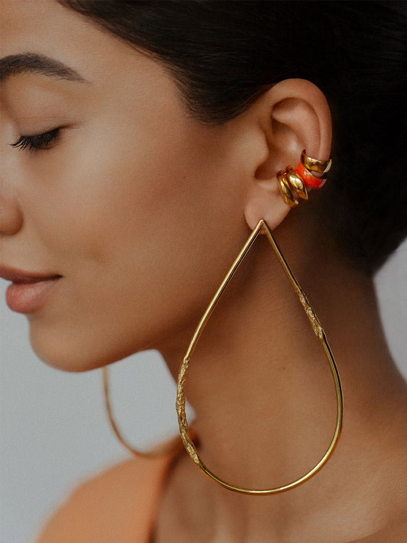 Juicy Snug Earcuff (Set of 2 enamelled & gold cuffs) - MISHO - Earrings