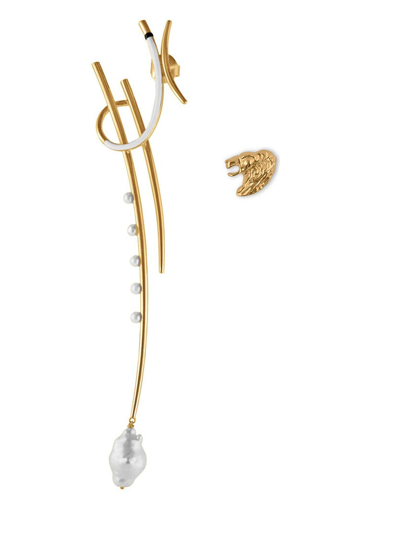 Katana Earring with pearls - MISHO - Earrings