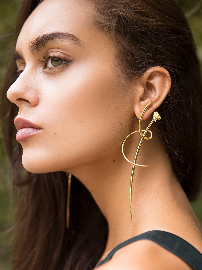 Katana Leo earrings - MISHO - Earrings