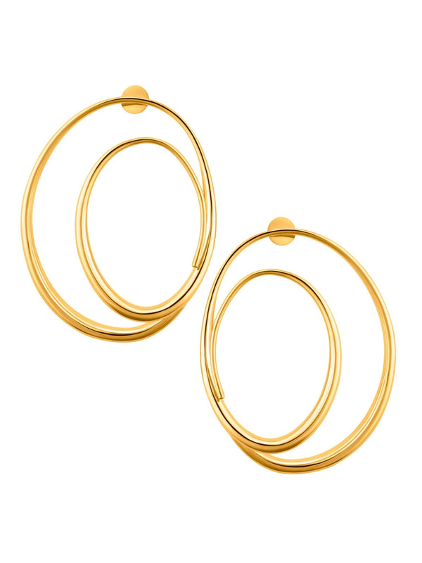 Large Ellipse Hoops - MISHO - Earrings