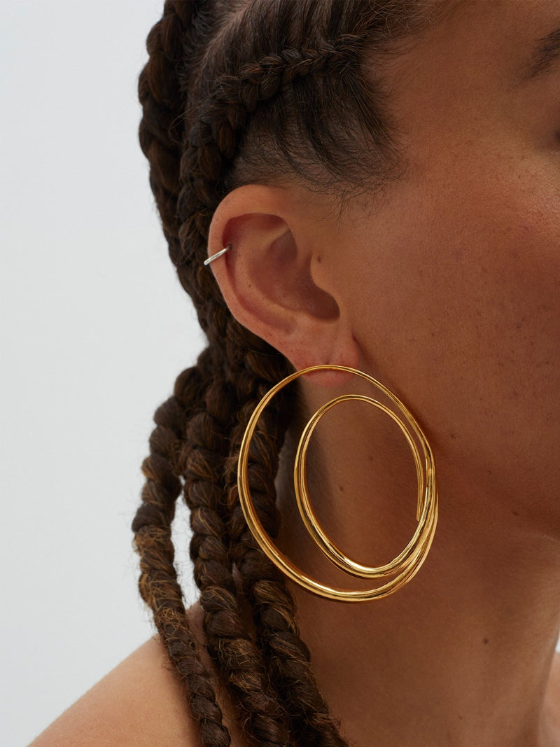 Large Ellipse Hoops - MISHO - Earrings