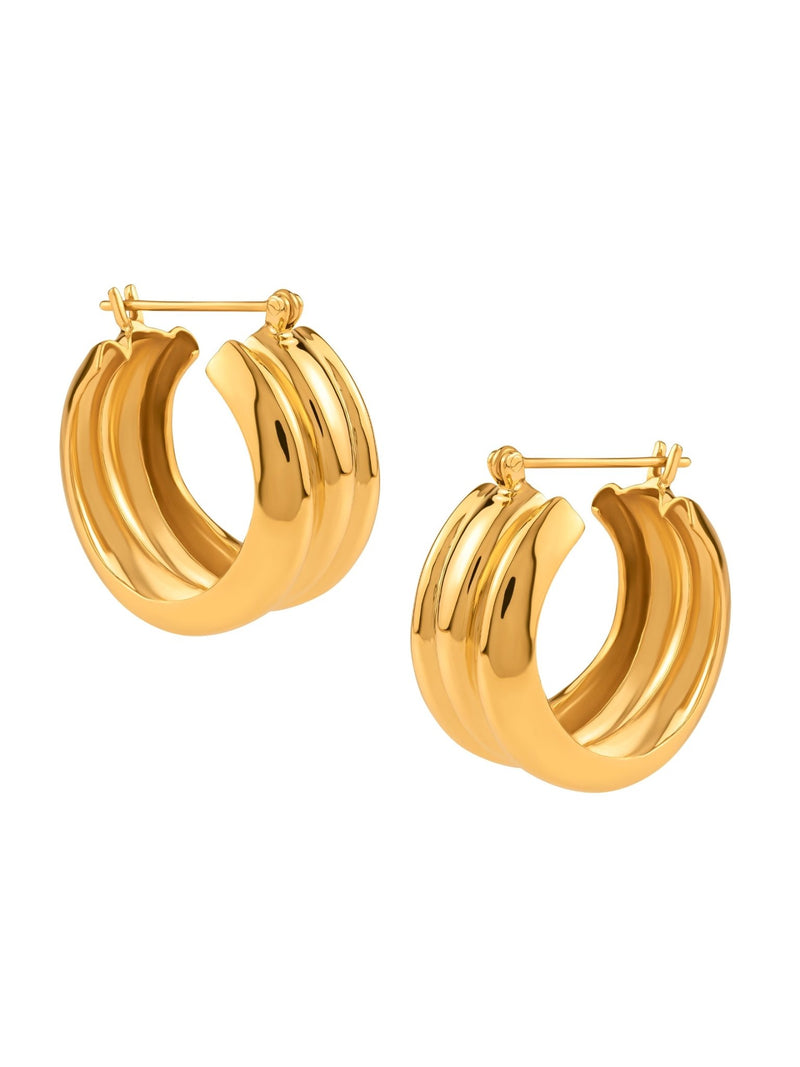 Large Huggy Hoops - MISHO - Earrings