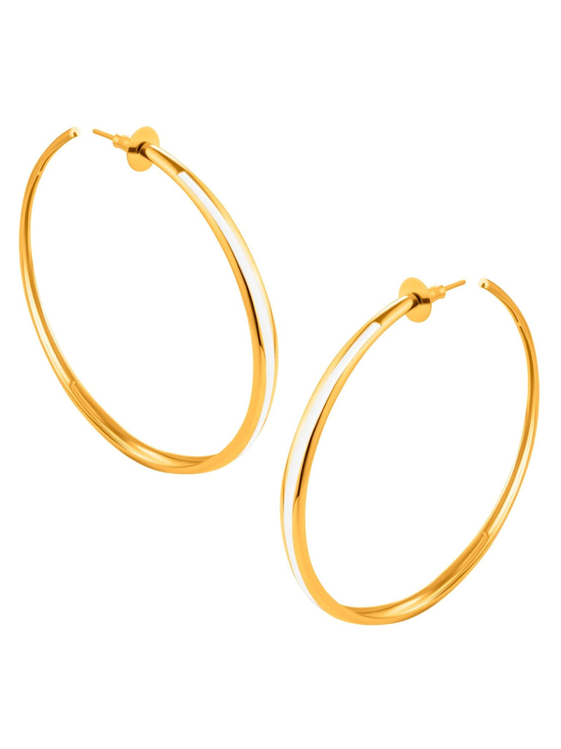 Large Saturn Hoops - MISHO - Earrings