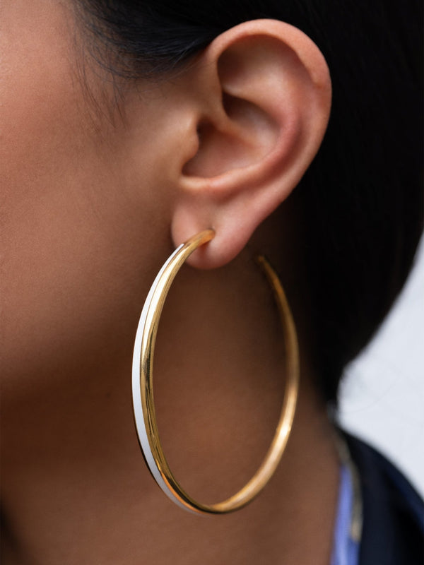 Large Saturn Hoops - MISHO - Earrings