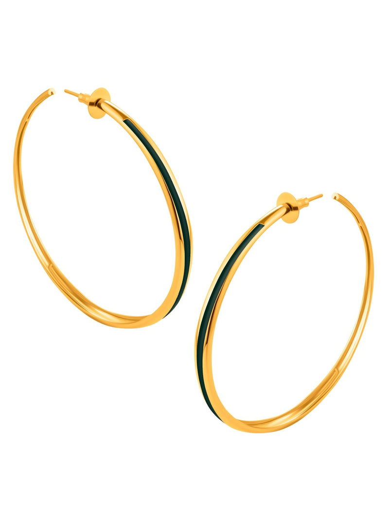 Large Saturn Hoops - MISHO - Earrings