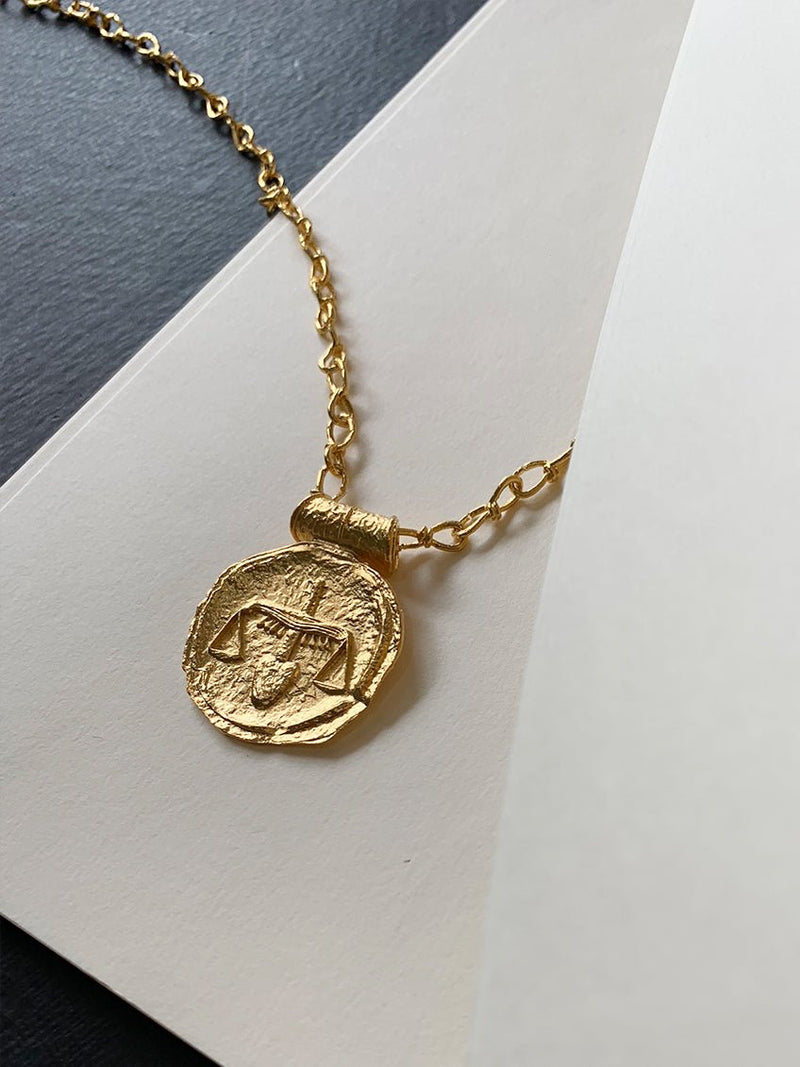 Libra Zodiac Pendant - MISHO - Necklace