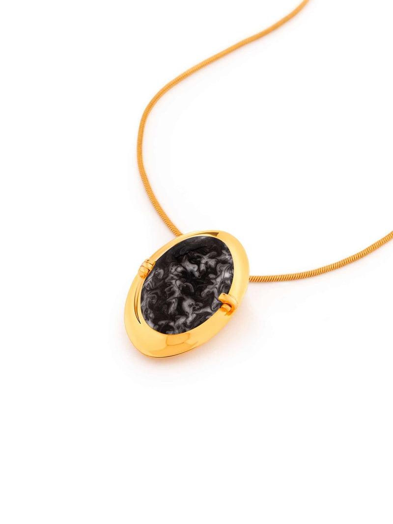 Memento Oval Pendant Black - MISHO - Pendant