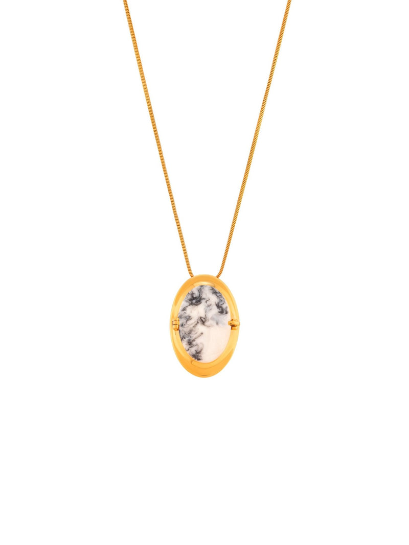 Memento Oval Pendant White - MISHO - Pendant