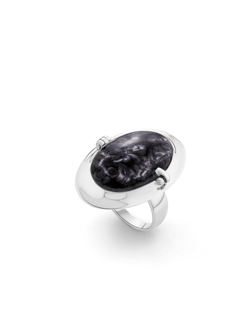 Memento Oval Ring Black - MISHO - Pendant