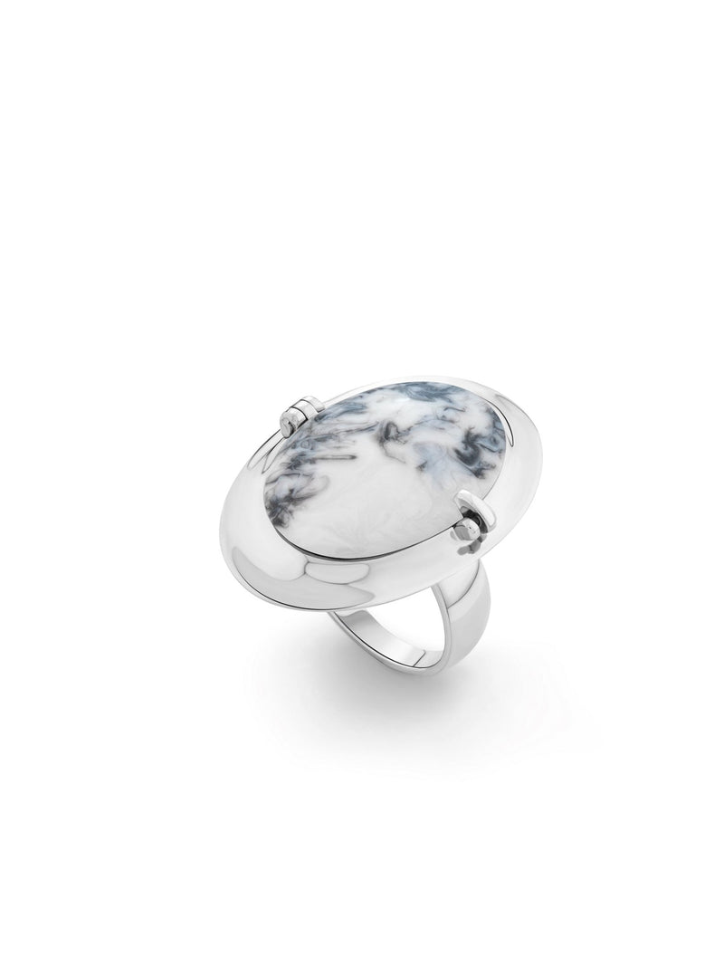 Memento Oval Ring White - MISHO -