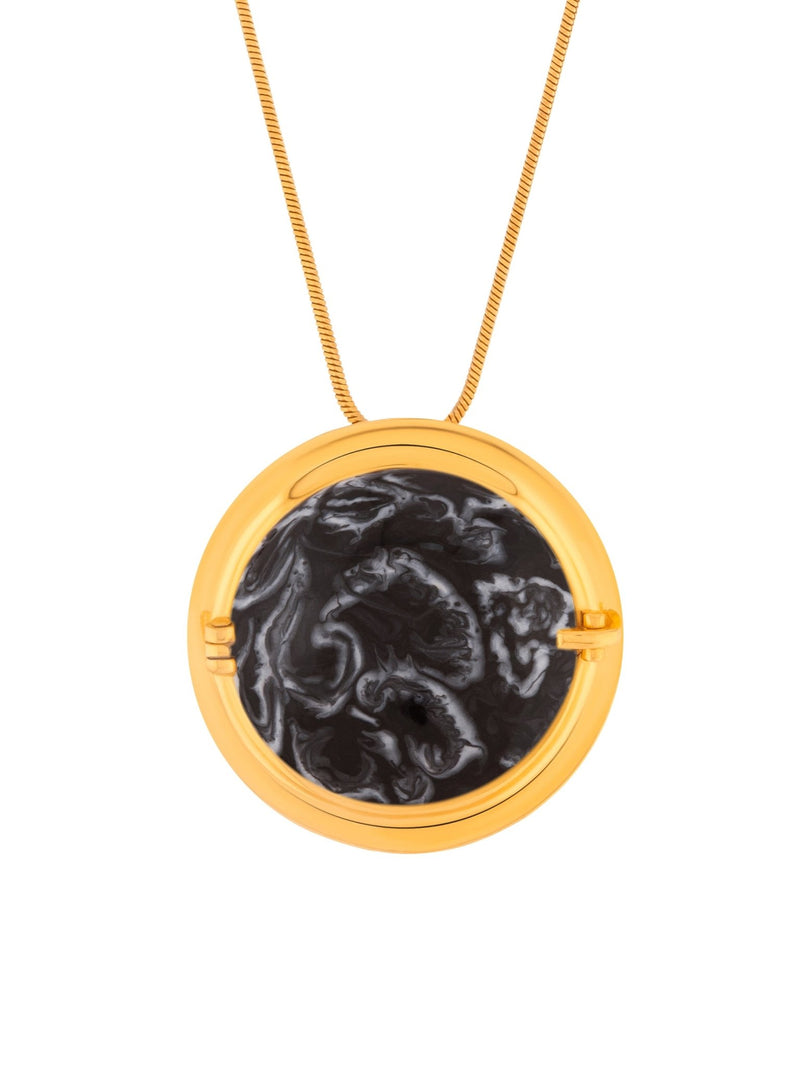 Memento Round Pendant Black - MISHO -