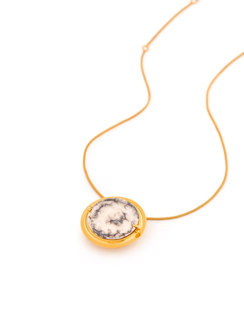 Memento Round Pendant White - MISHO - Pendant