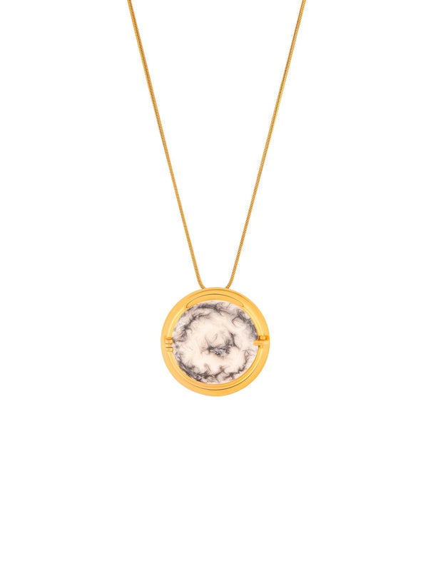Memento Round Pendant White - MISHO - Pendant