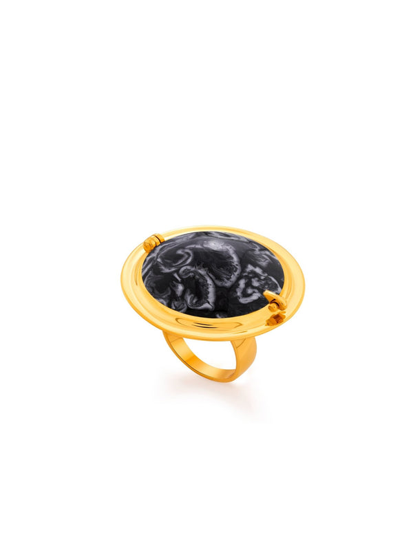 Memento Round Ring Black - MISHO - Pendant